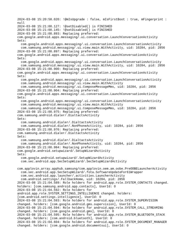 PM Debug Info | PDF | Android (Operating System) | Mobile Software