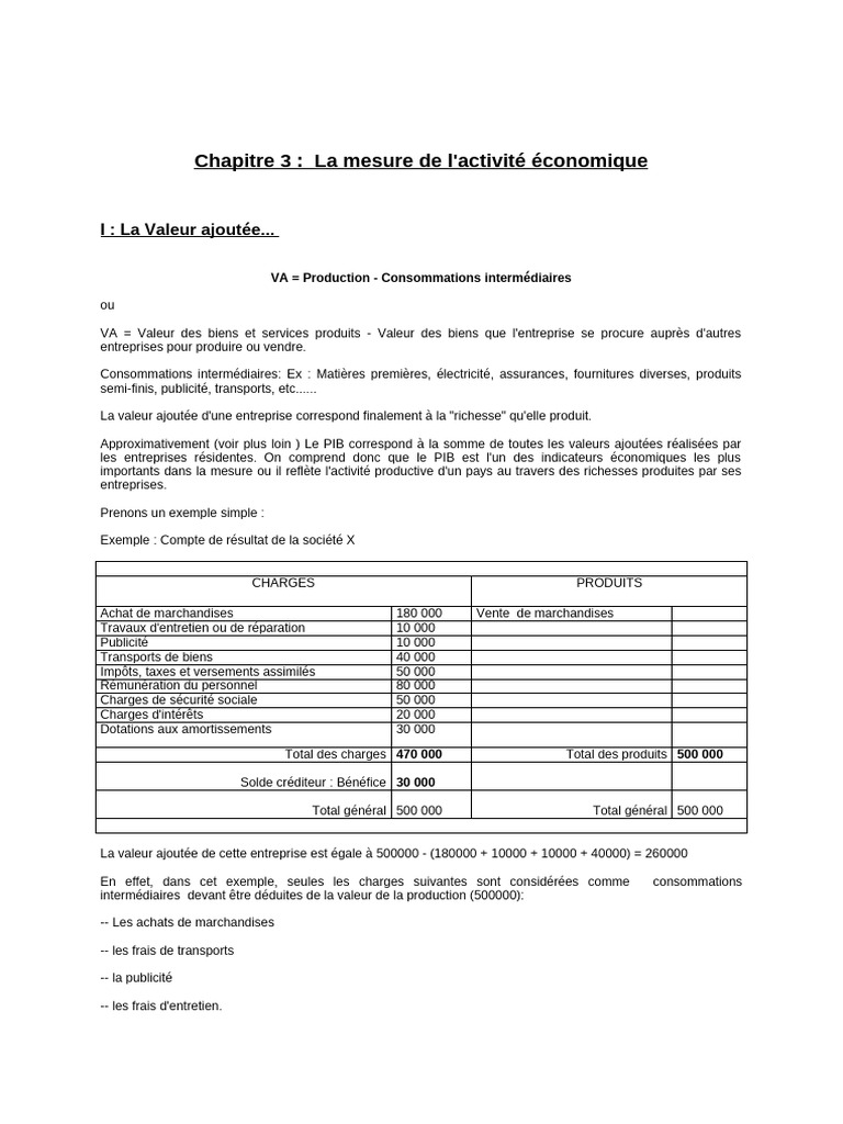 Mesure de l'activité économique et PIB | PDF | Produit intérieur brut ...