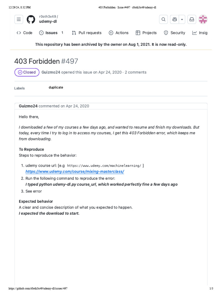 Udemy 403 Forbidden Error Resolution | PDF | Software Development ...
