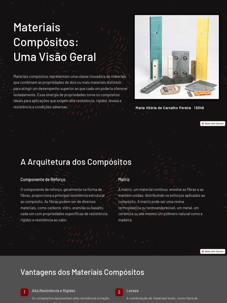Materiais Compósitos: Vantagens e Aplicações | PDF | Material composto ...