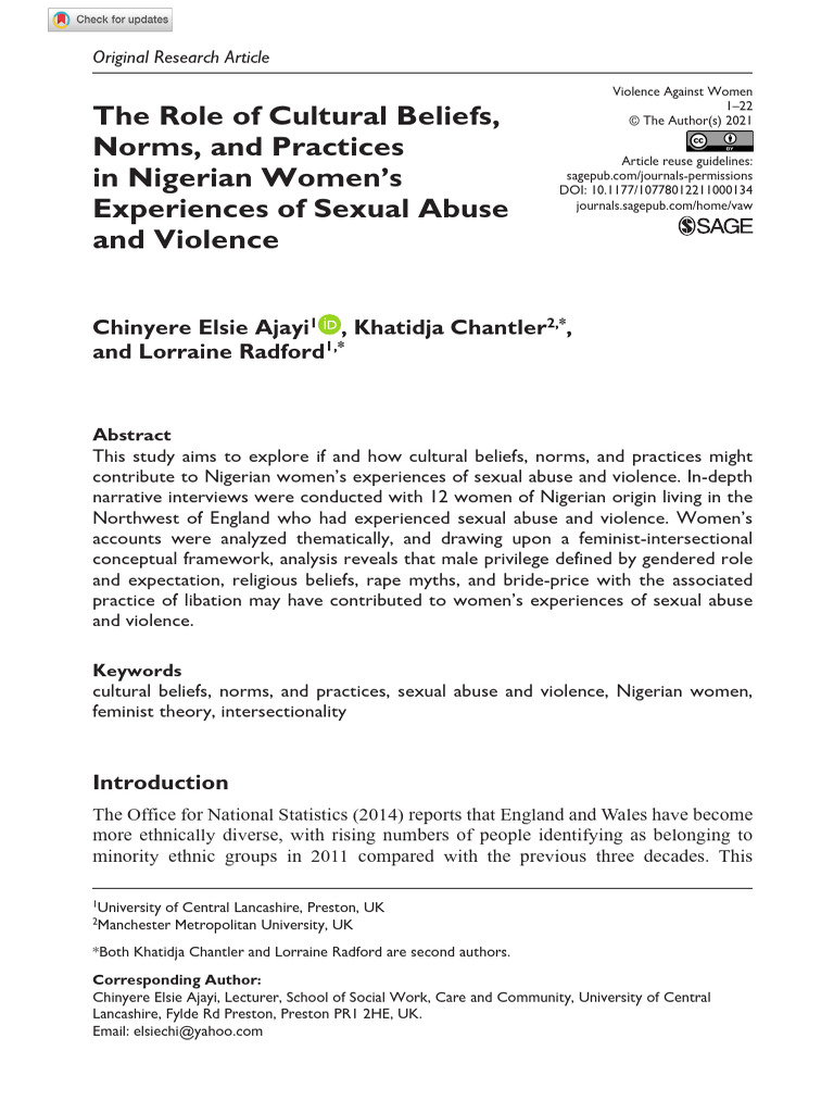 The Role of Cultural Beliefs Norms and Practices I | PDF ...