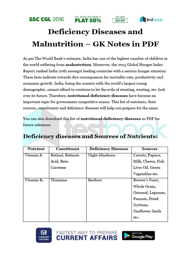 Malnutrition | PDF | Vitamin | Malnutrition