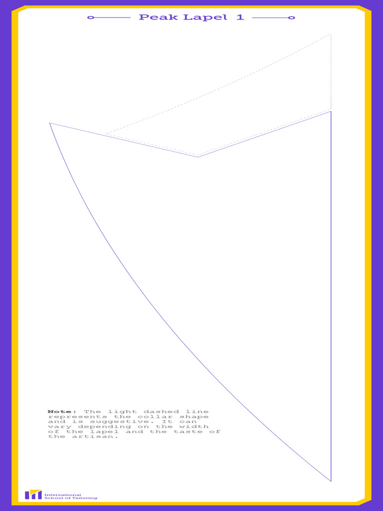 Peak Lapel 1 - Bespoke Jacket Ruler Template | PDF