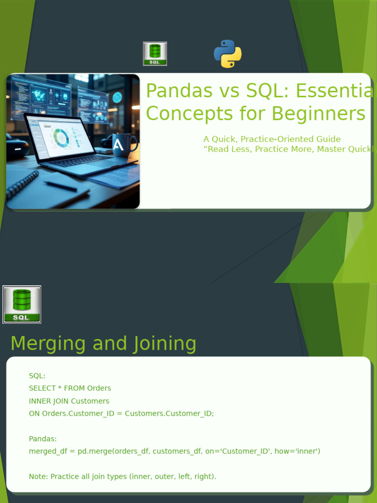 Pandas vs SQL Concepts Updated | PDF | Information Science | Computer ...