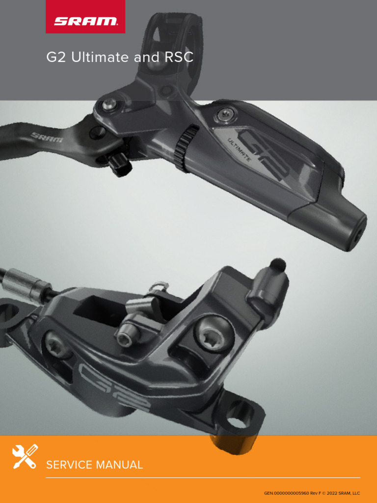 g2 Ultimate and RSC Service Manual | PDF | Brake | Screw