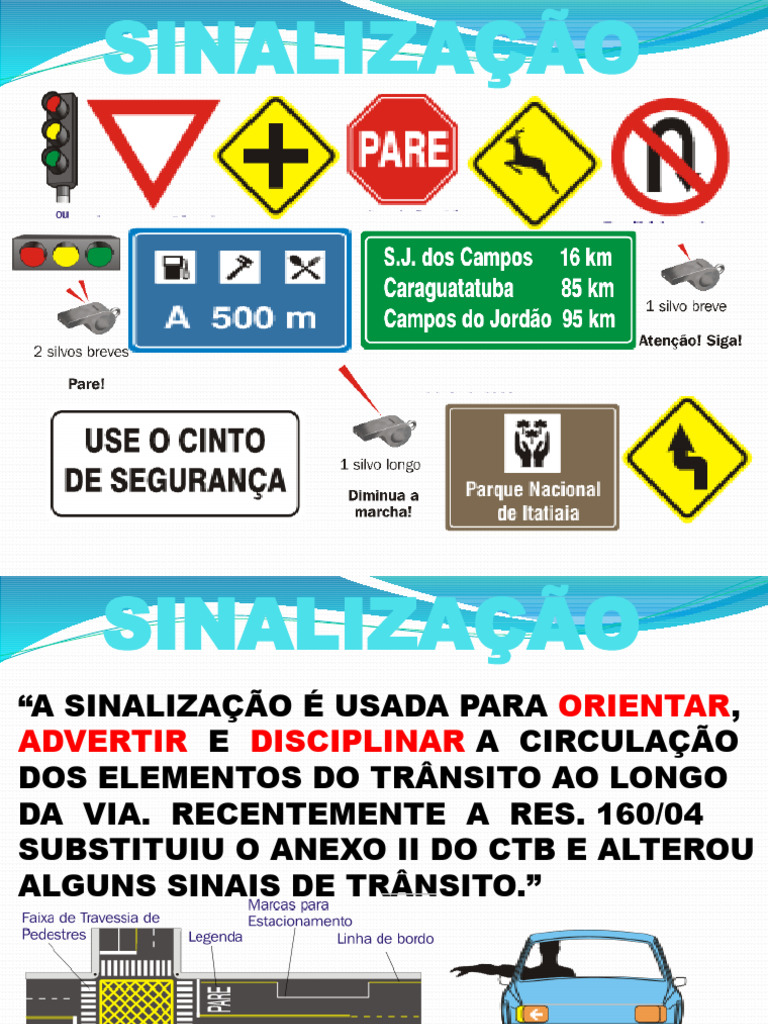 Sinalização de Trânsito e Regulamentação | PDF | Tráfego ...