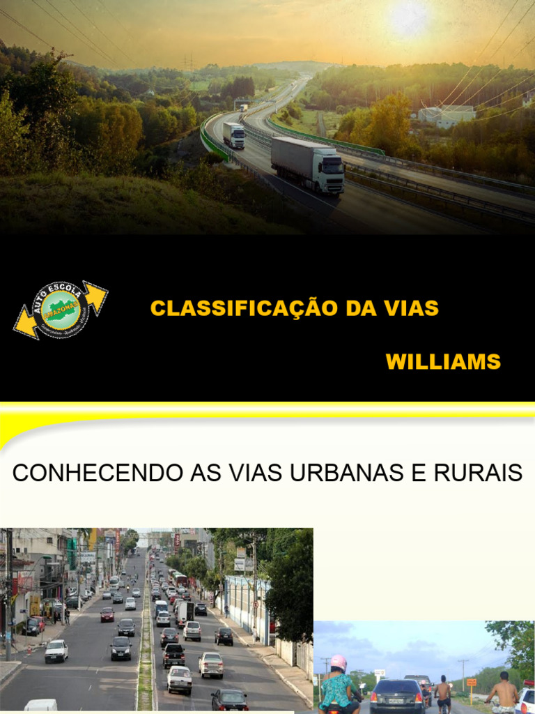 Classificação de Vias Urbanas e Rurais | PDF