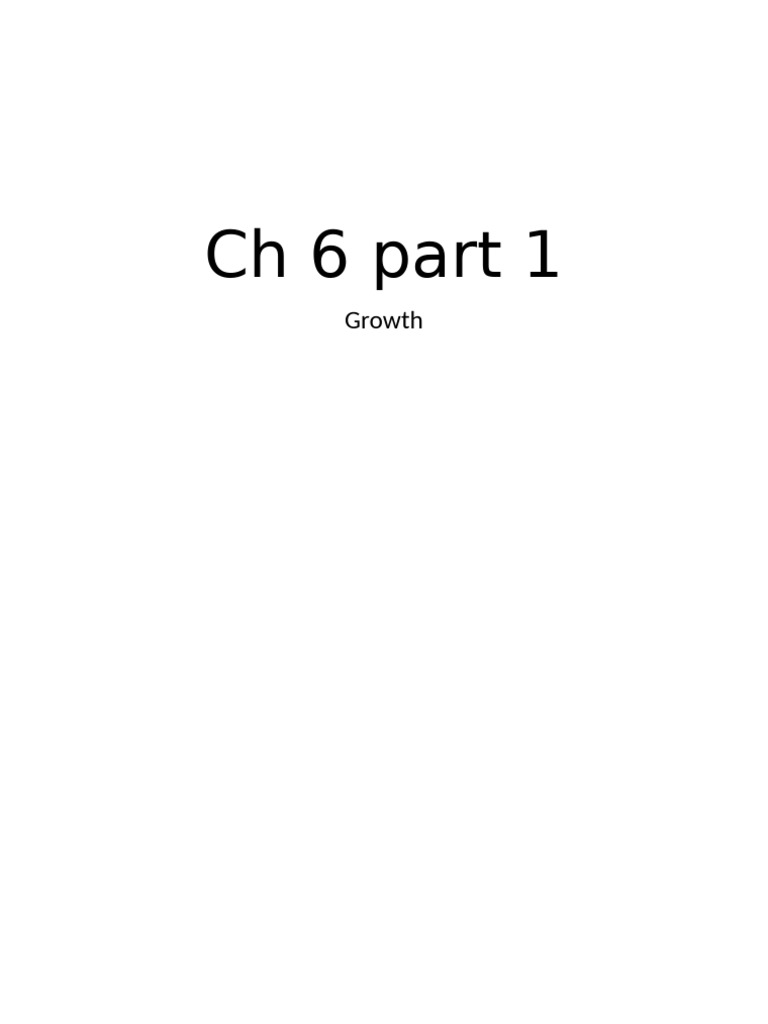 Ch+6+growth | PDF | Labour Economics | Economic Equilibrium