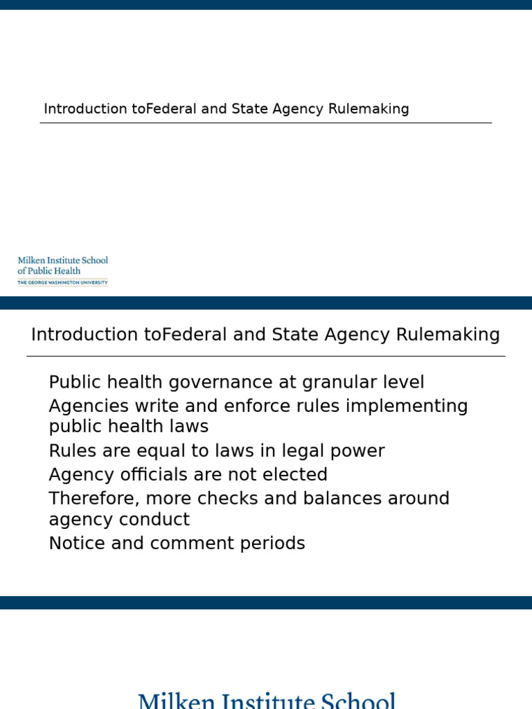 Understanding Agency Rulemaking Process | PDF | Rulemaking | Chevron U.S.A.