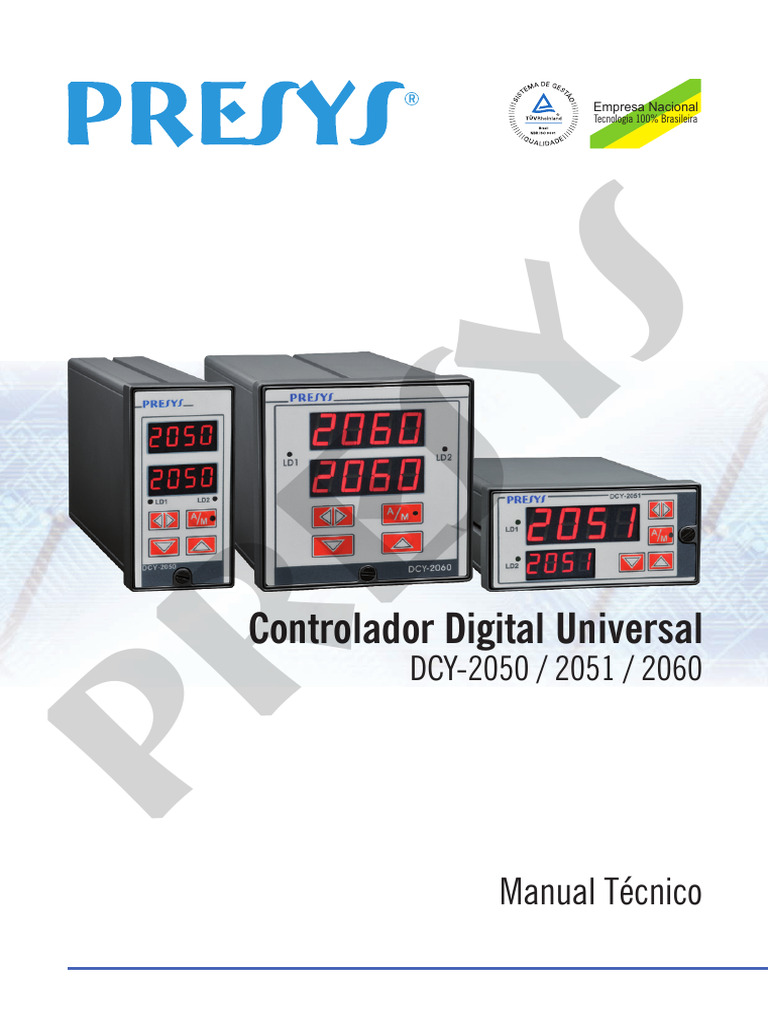 Controladores Digitais Universais Dual Loop Dcy 2050 2050 F 2051 2051 F ...