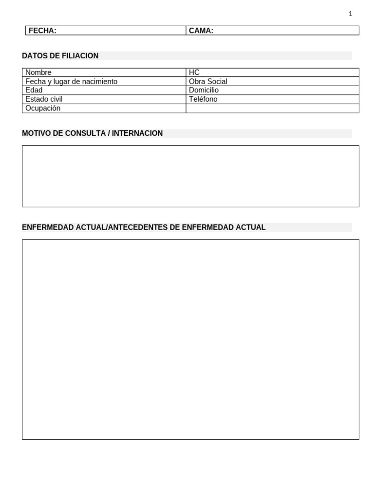 2. Modelo de HC | PDF