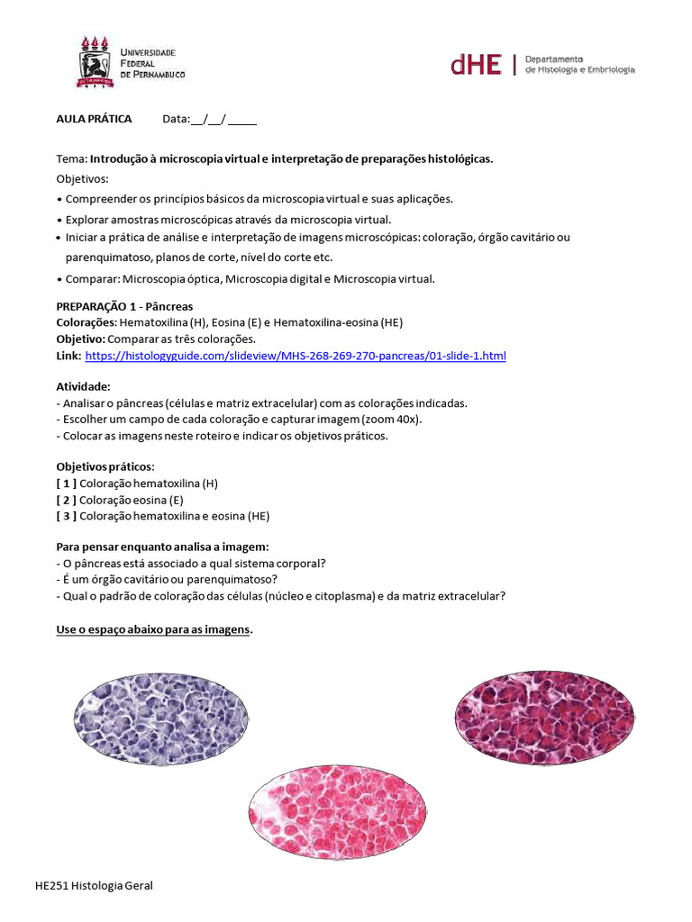 Introdução à Microscopia Virtual e Análise Histológica | PDF ...