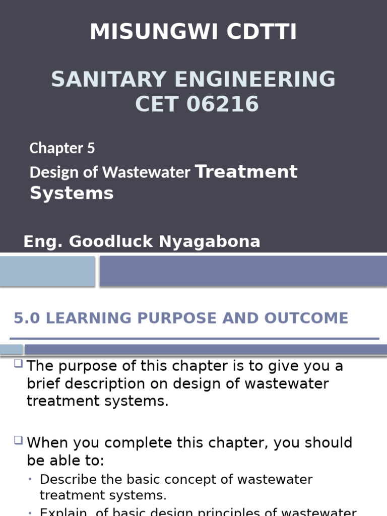 Wastewater Treatment System Design Guide | PDF | Sewage Treatment ...