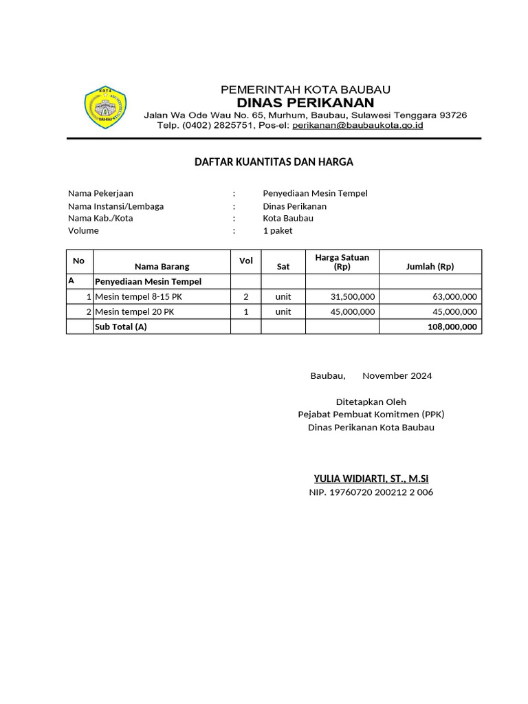 3b. RAB. Mesin Tempel | PDF