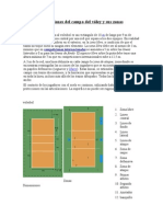 Dimensiones Del Campo Del Vóley y Sus Zonas