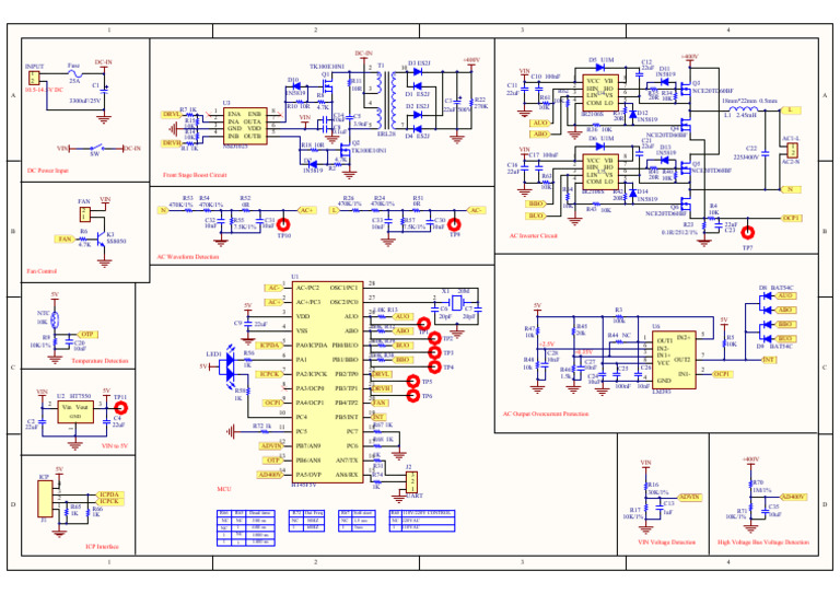 AC Inverter Circuit Design Overview | PDF