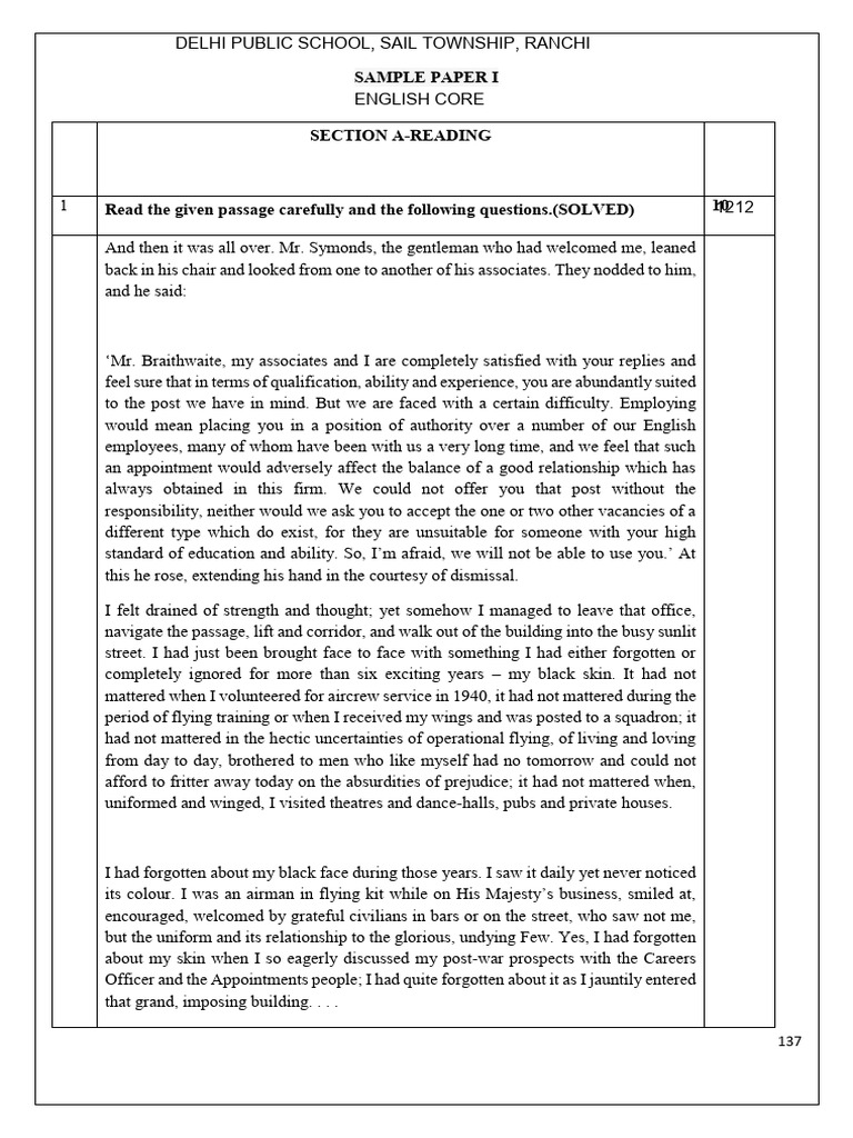 Xii English Sample Paper 1 | PDF | Climate Change | Greenhouse Effect