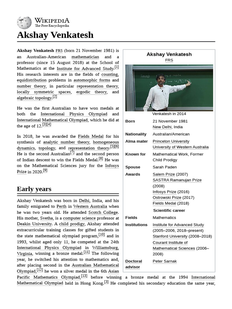 Image Result For Infosys Prize Laureates Prof Akshay Venkatesh