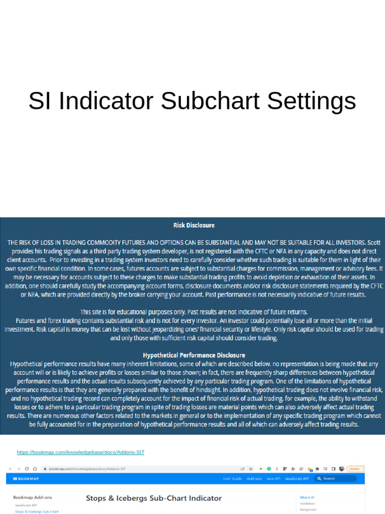 SI Indicator Subchart Settings | PDF