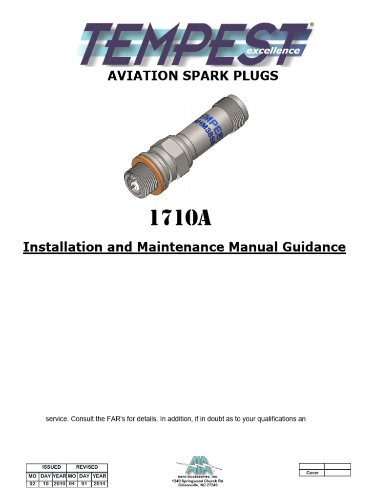 Sparkplug Maint Manual 100114 | PDF | Electrical Connector | Electrical ...
