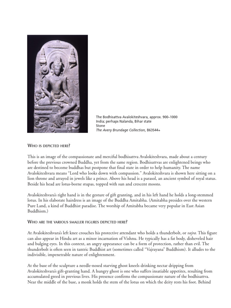 Beliefs Made Visible - Buddhist and Hindu Art in South Asia | PDF ...