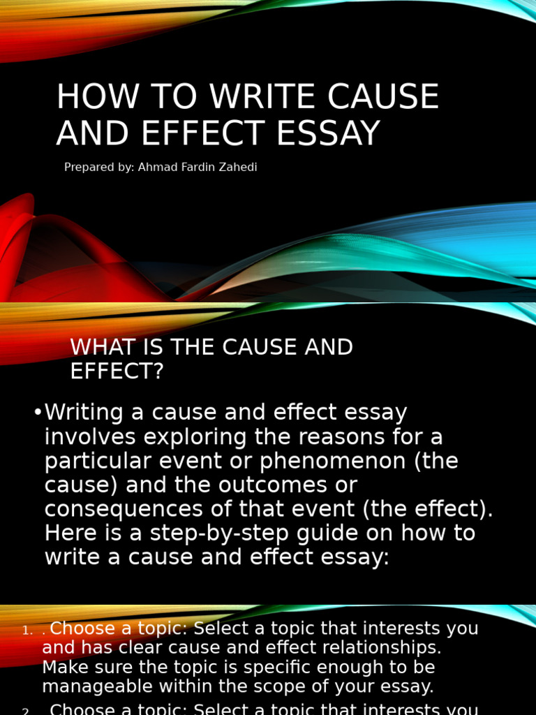 Write a Cause and Effect Essay | PDF | Essays | Thesis
