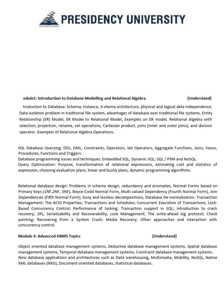 CSE3156 DBMS End Term Announcement | PDF | Databases | Relational Model