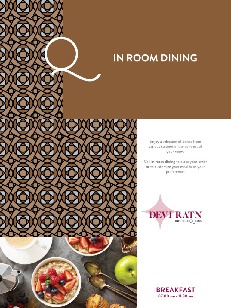 In-Room Dining Menu Overview | PDF | Indian Cuisine | Curry