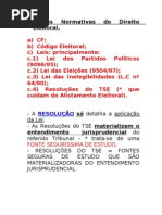 Fontes Normativas Do Direito Eleitoral