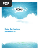 Kodu Curriculum Math Module