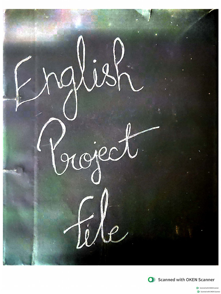Class XII English Project File.. | PDF