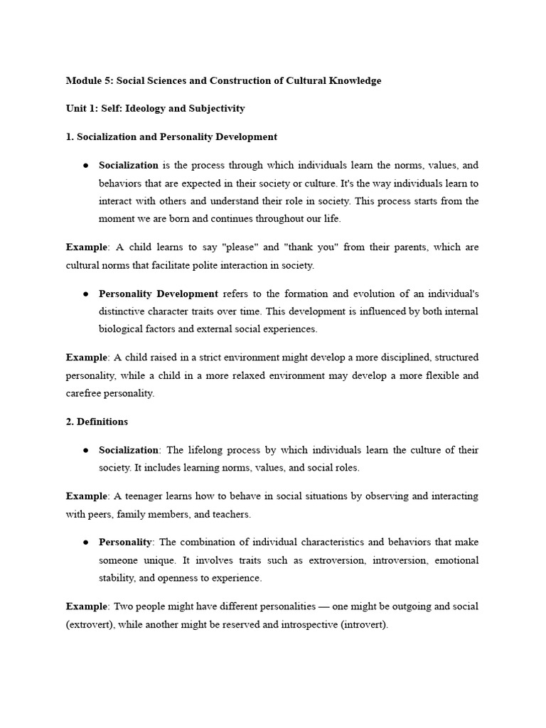 Module 5 Social Sciences And Construction Of Cultural Knowledge 1