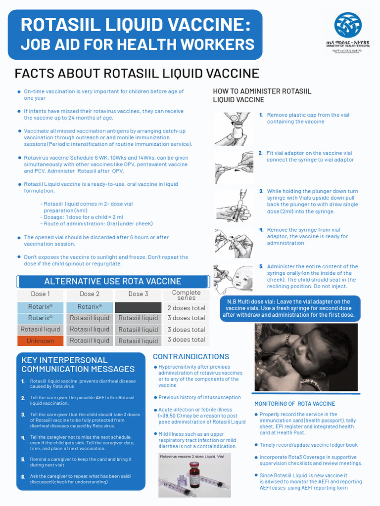 ROTASIIL Vaccine Job Aid Final | PDF | Vaccines | Health Sciences
