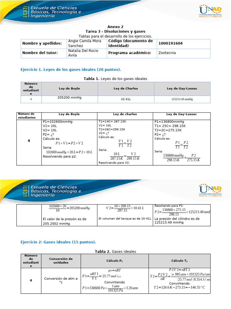 Acidificaciones en Utrera y Gases Ideales | PDF | Materiales ...