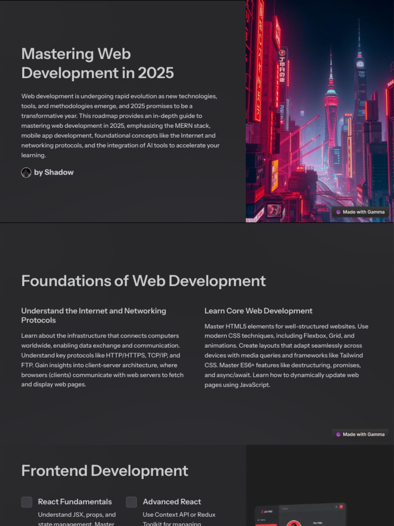 Mastering Web Development in 2025 | PDF | World Wide Web | Internet & Web