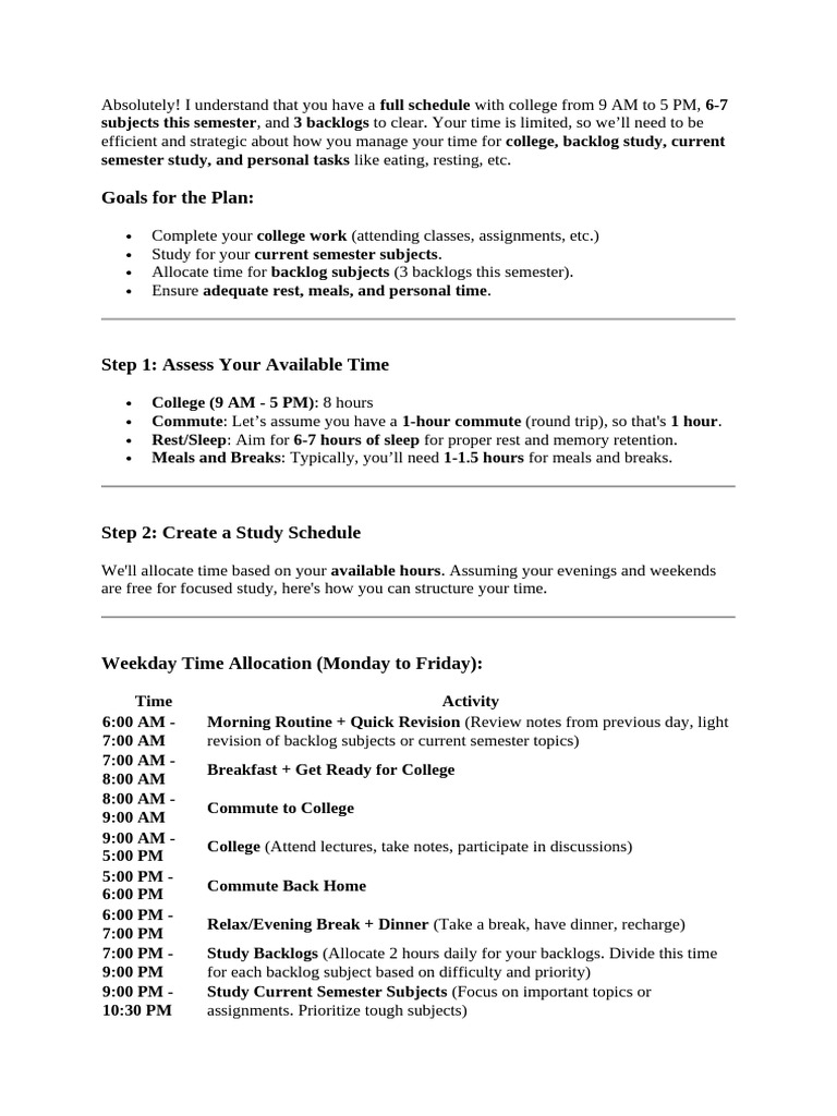 Schedule | PDF | Workweek And Weekend | Academic Term