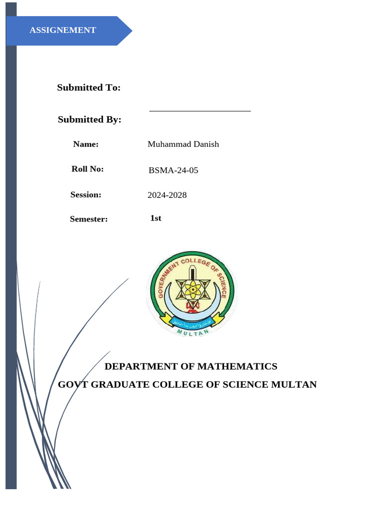 Math Assignment Submission | PDF