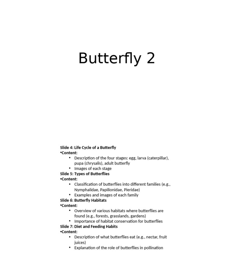Butterfly Life Cycle and Habitats Guide | PDF