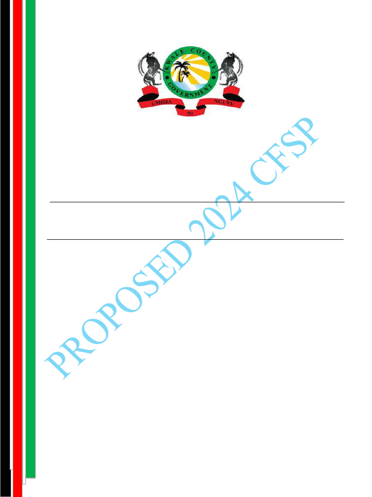 2024 Kwale County Fiscal Strategy Paper | PDF | Cost Of Living | Public ...