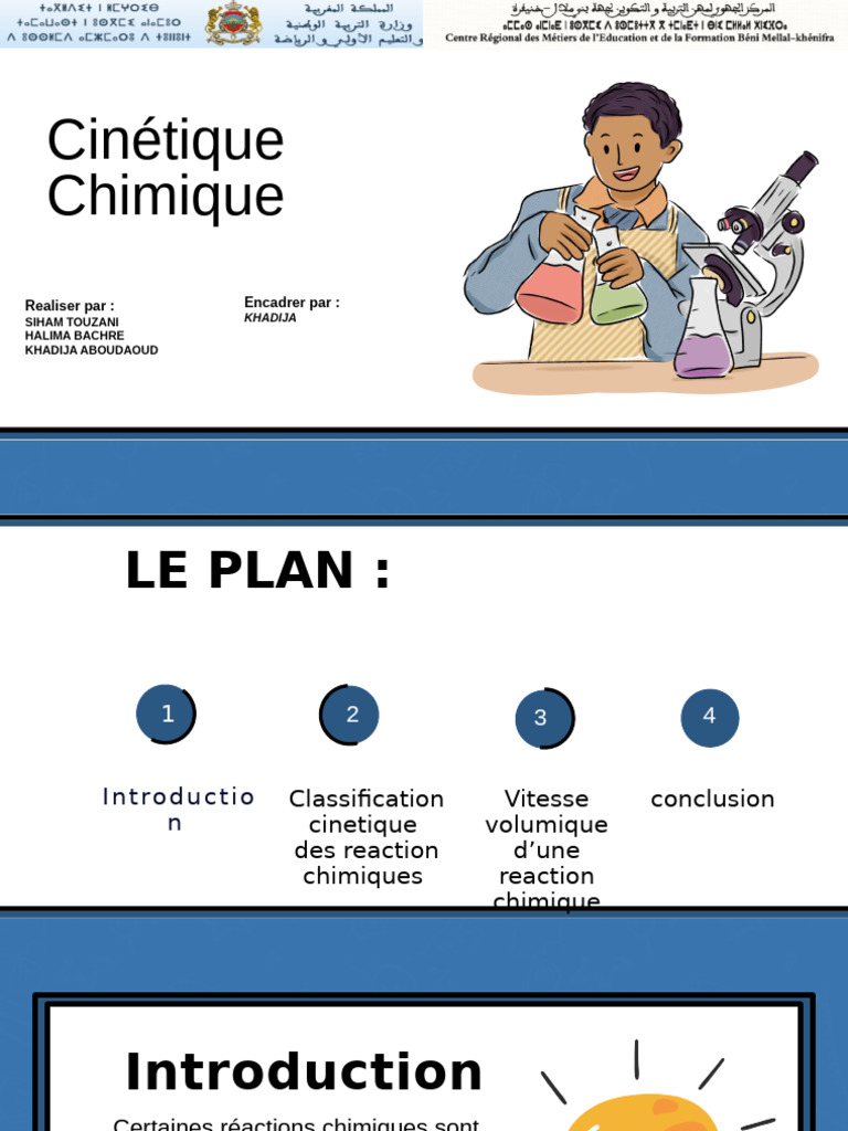 Cinitique Chimie | PDF | Cinétique chimique | Réactions chimiques