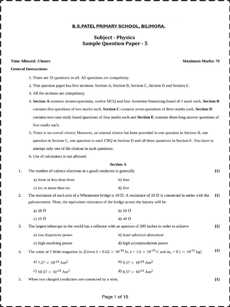 12 Physics 5 | PDF