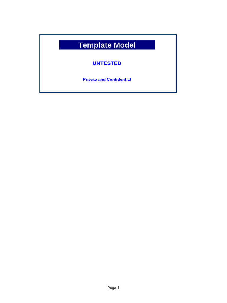 Template Model: Untested | PDF