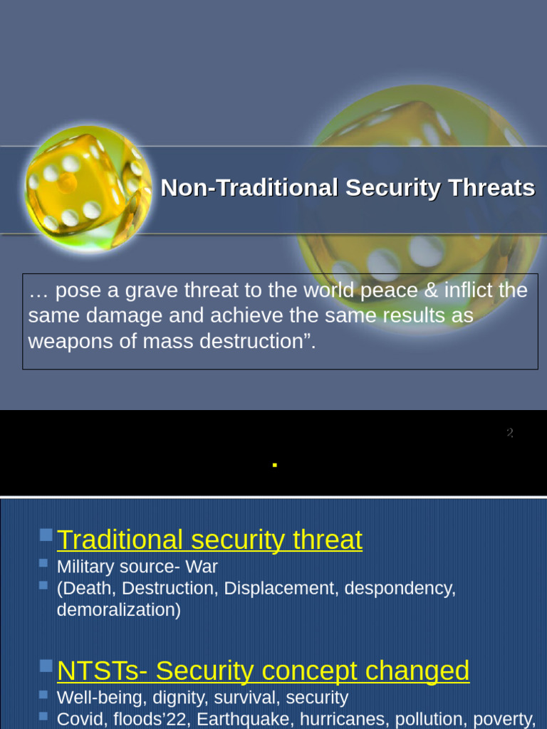 Non-Traditional Security Threats Explained | PDF | Cyberwarfare | Security