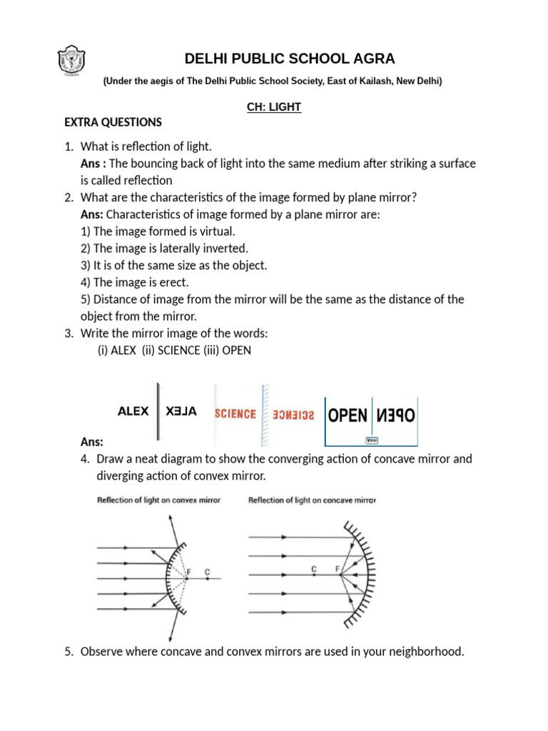 Light Reflection and Mirror Properties | PDF | Mirror | Equipment
