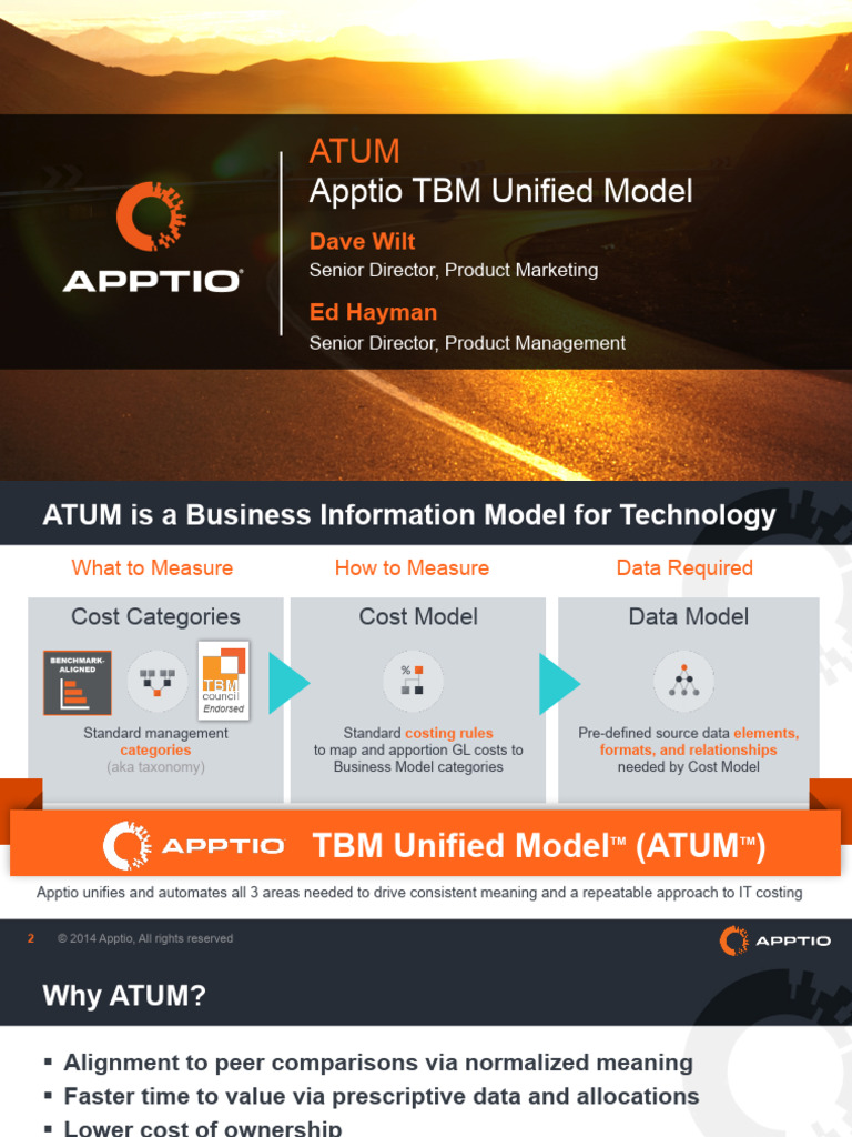 ATUM: Apptio TBM Cost Model Insights | PDF | Cloud Computing ...
