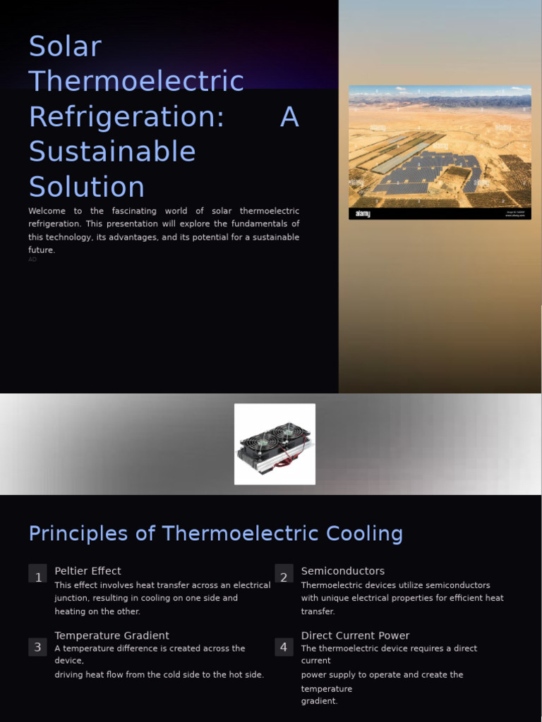 Solar Thermoelectric Refrigeration A Sustainable Solution PDF | PDF ...