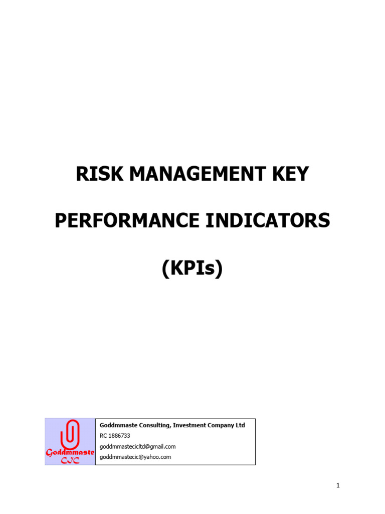 Risk Management Key Performance Indicators (KPIs) | PDF | Performance ...