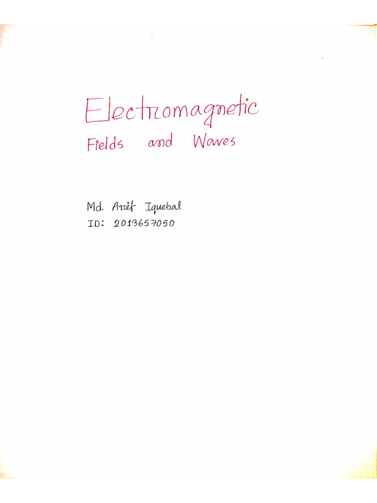 ELECTROMAGNETIC FIELDS AND WAVES visual data 3