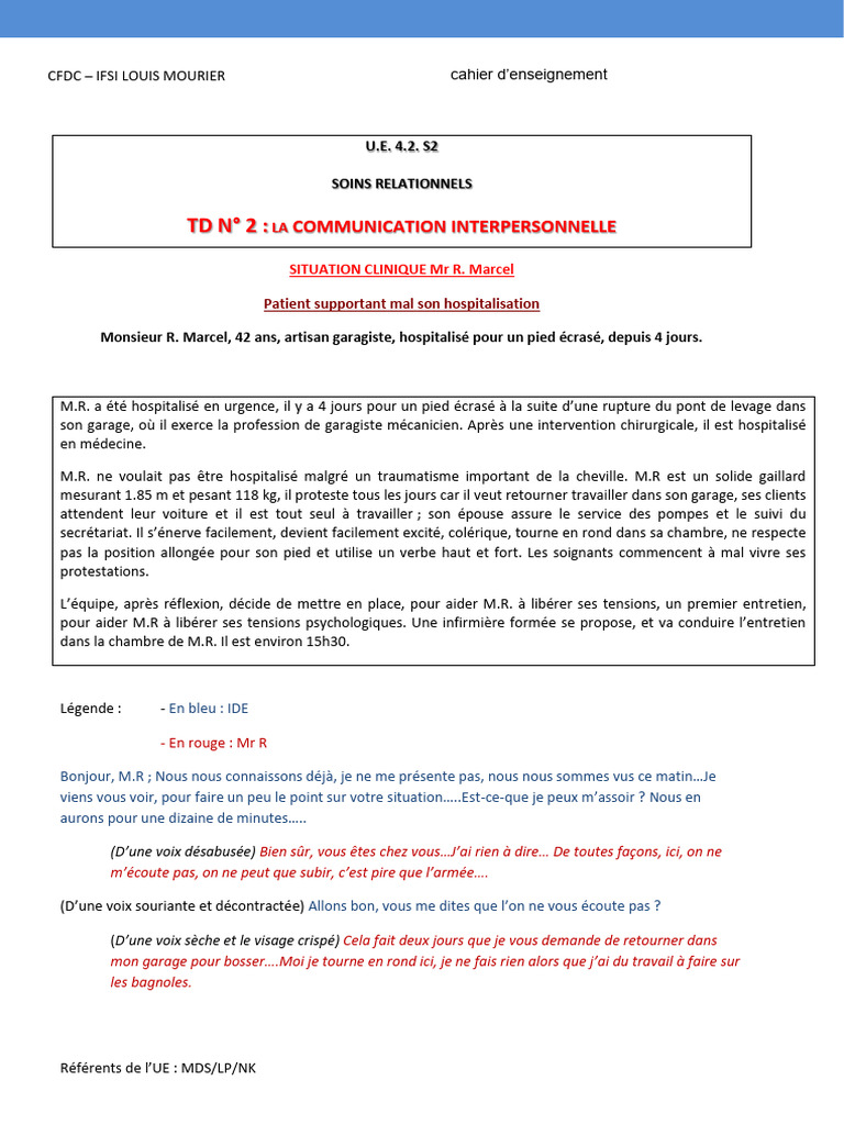 Analyse de l'entretien clinique UE 4.2 S2 | PDF | Honte | Concept de ...