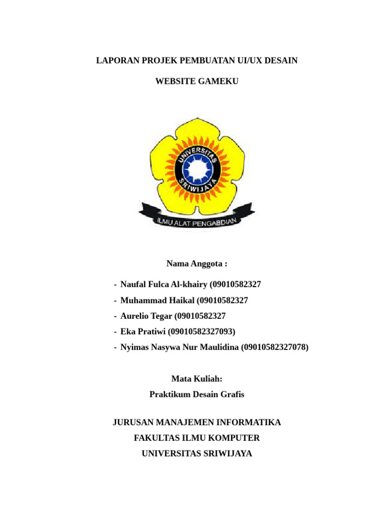 Desain UI/UX Website Gameku | PDF